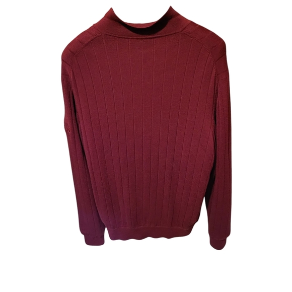 Fairway & Greene PGA Italian Wool Burgundy Quarter Zip Lined Sweater Size XXL - Picture 2 of 5